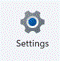 A grey and blue gear with a blue circle

Description automatically generated